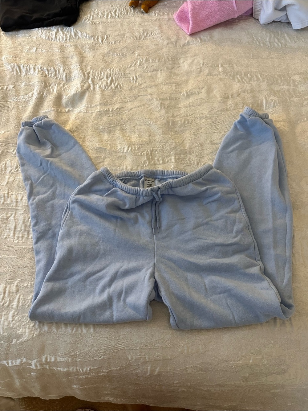 Kids Light Blue Cozy Fleece Jogger Pants